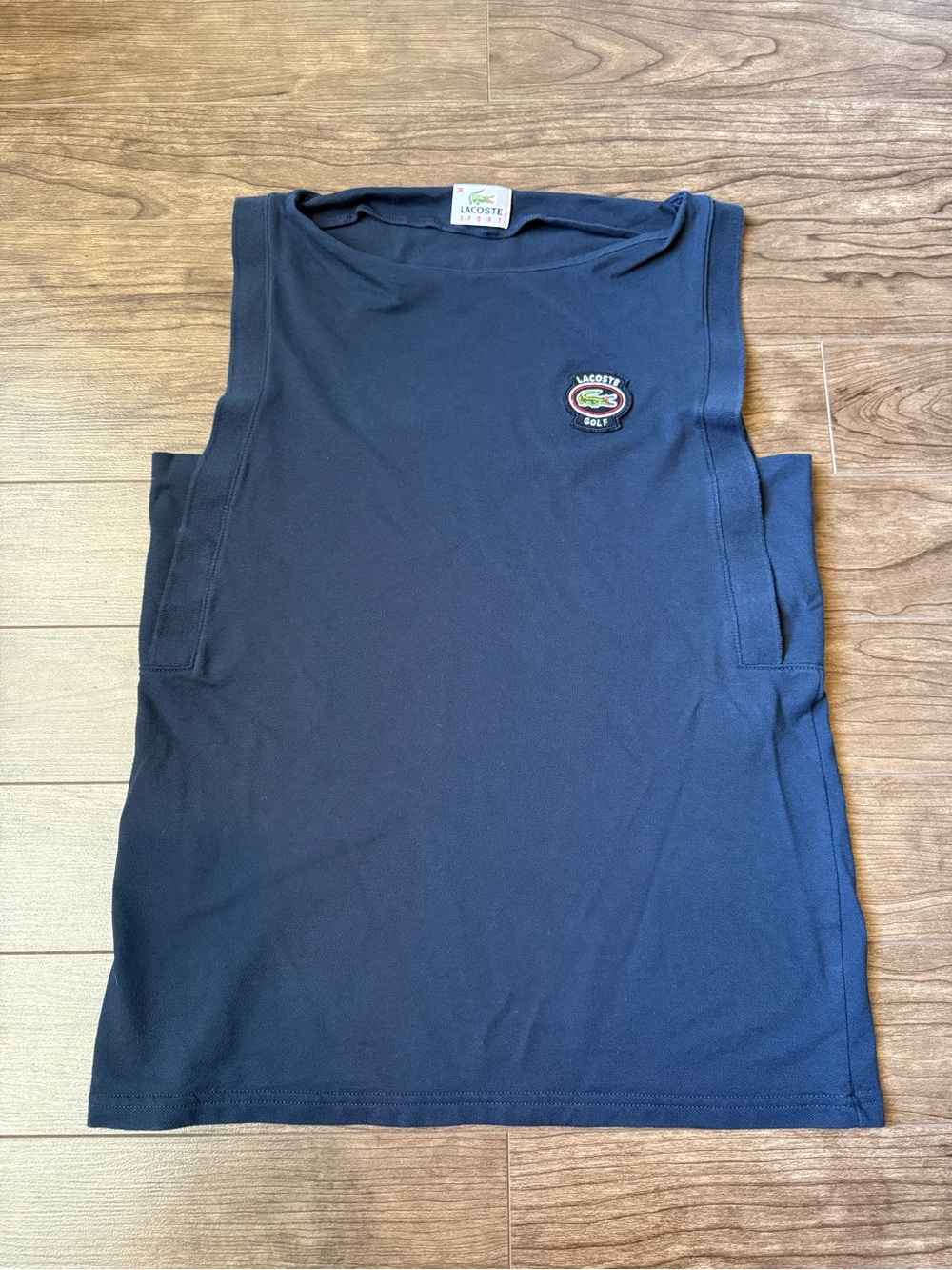 Vintage Lacoste Sport Navy Blue Sleeveless Golf Tank Top Size 36 / Small